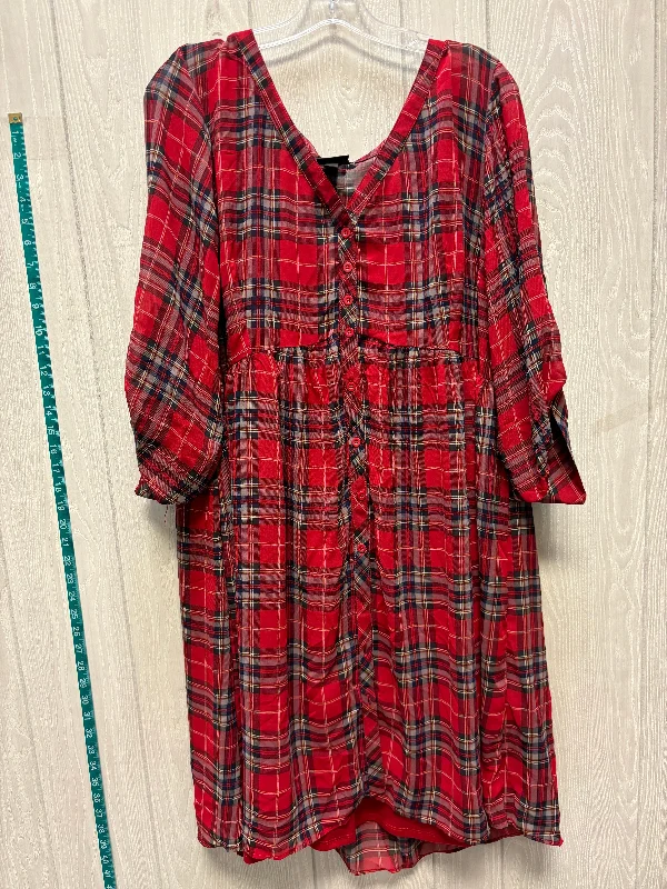 Dress Set 2pc By Torrid In Plaid Pattern, Size: 2x