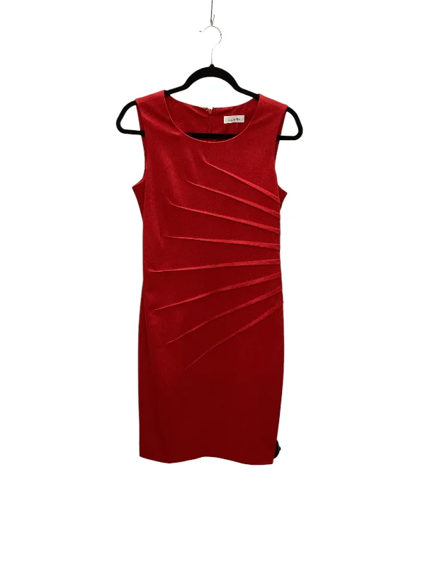 Dress Work By Calvin Klein In Red, Size: Xs