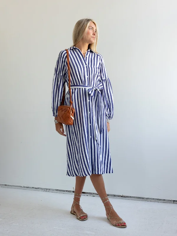 Ischia Navy Stripe Dress