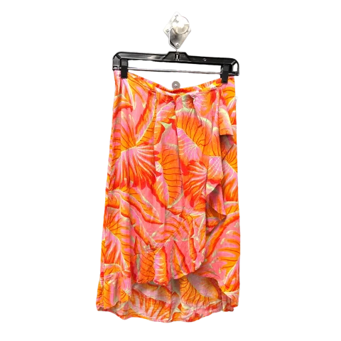 Orange & Pink Skirt Midi Cynthia Rowley, Size S