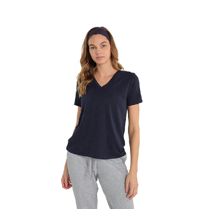 Tasc Womens All Day V-Neck T-Shirt - Classic Navy