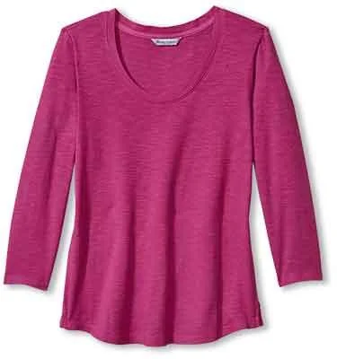 Tommy Bahama Women's Ashby Isles Rib 3/4 Sleeve Scoop T-Shirt - Island Sunset