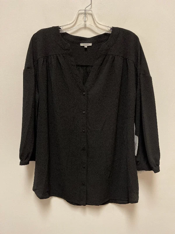 Blouse Long Sleeve By Jodifl In Black, Size: M