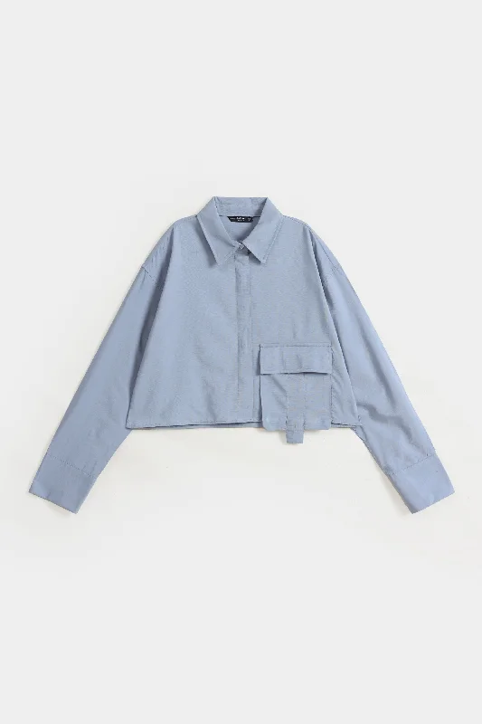 Cropped Shirt With Pocket