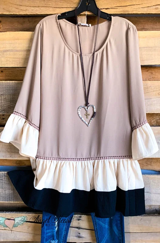 Lined Brunch Tunic - Mocha