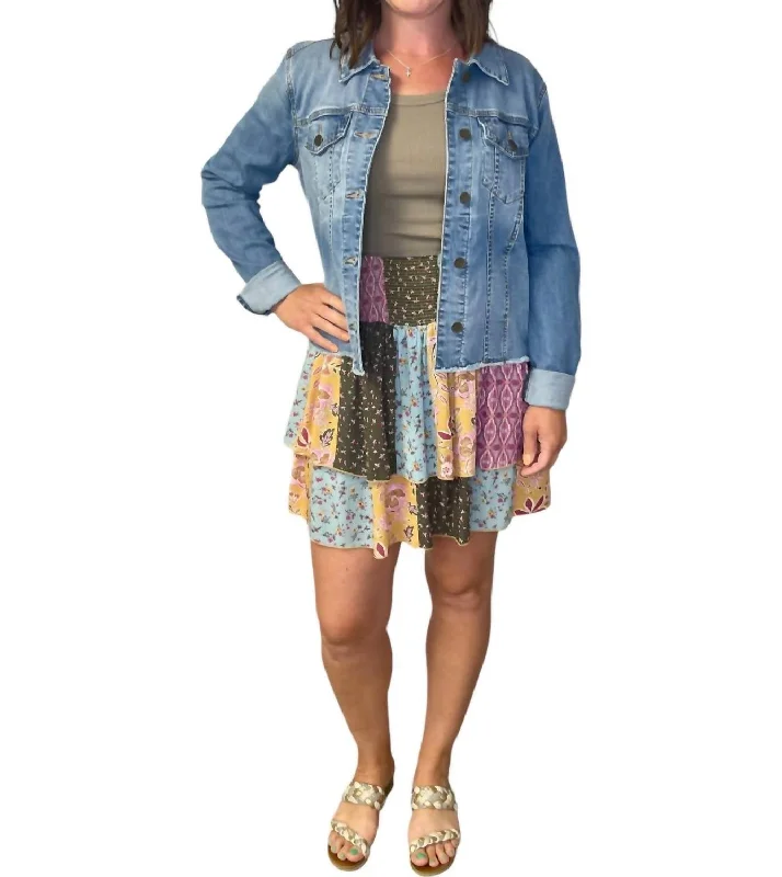 Summer Tiered Skort In Multicolor