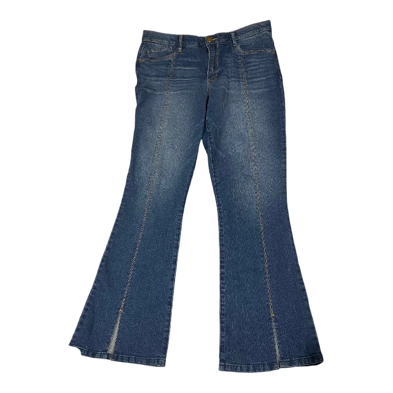 Jeans Flared By MAC AND ME In Blue Denim, Size: 12