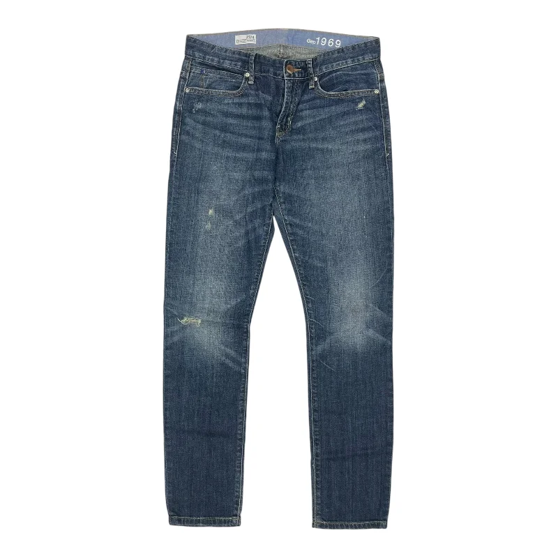 Jeans Skinny By Gap In Blue Denim, Size:4