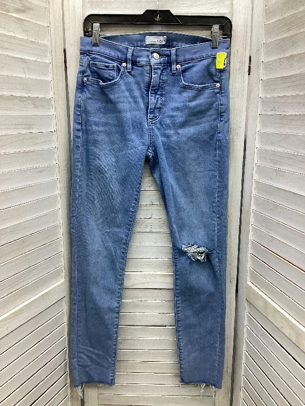 Jeans Skinny By Loft In Blue Denim, Size: 4