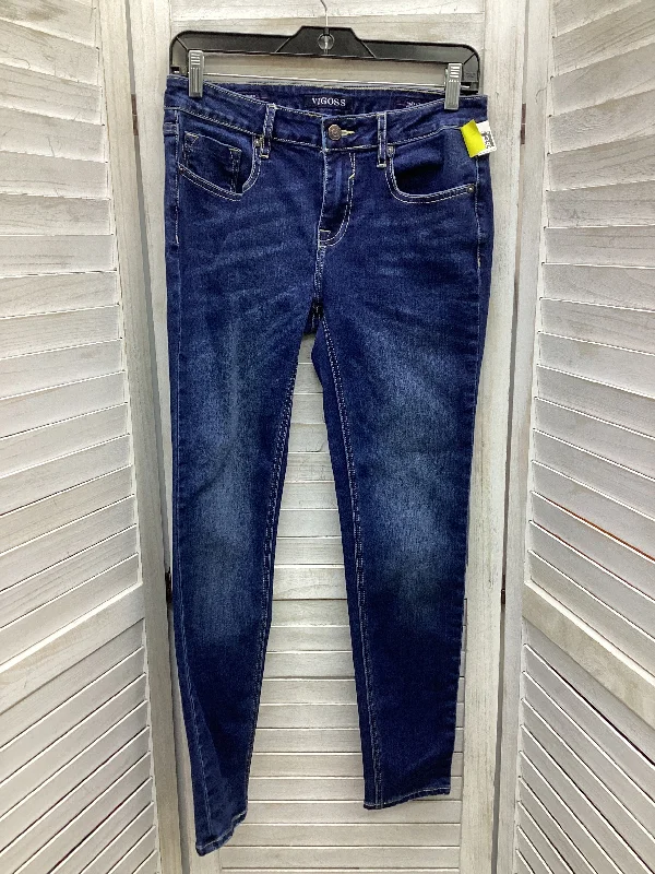 Jeans Skinny By Vigoss In Blue Denim, Size: 4