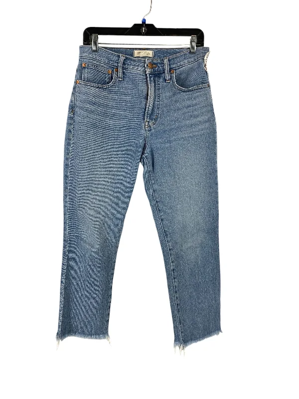 Jeans Straight By Madewell In Blue Denim, Size: 4