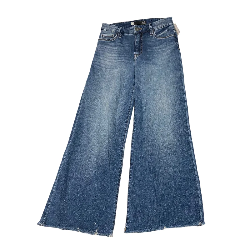 Jeans Wide Leg By Kut In Blue Denim, Size: 2l