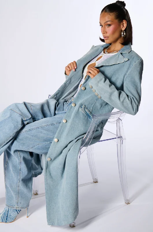 DIVINE TIMING DENIM TRENCH