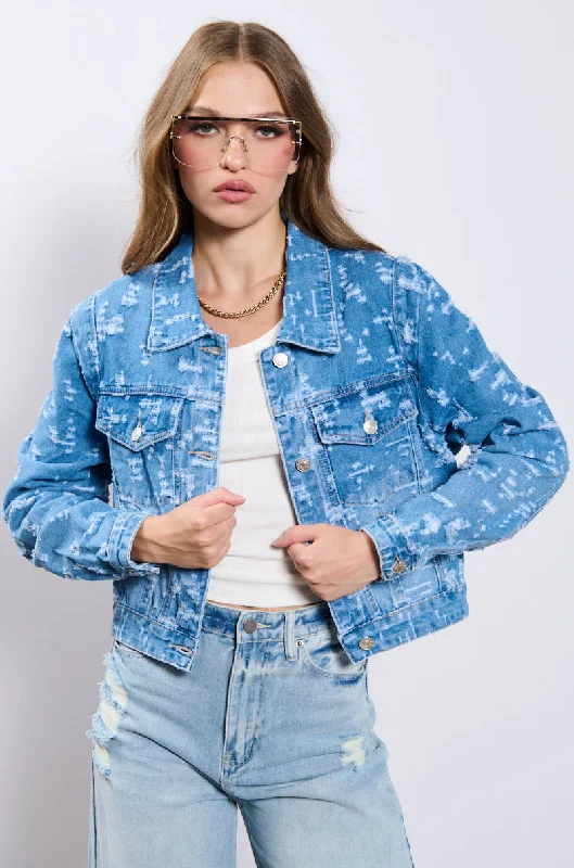 DISTRESSED DENIM JACKET